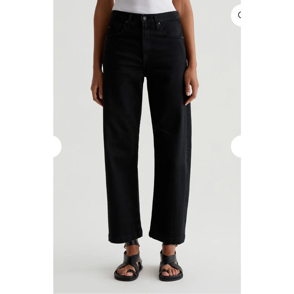 Ag Adriano Goldschmied Denim - AG DENIM NWT Hattie High Rise Barrel Jean in 7 Years Vintage Onyx // 24